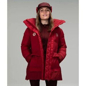 NWOT Lululemon Women's Team Canada sz 10 Down Jacket COC Logo DKSR/SPED